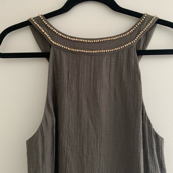 BCBG wooden bead pattern dress in olive green - Picture 10 of 11